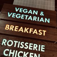 Proudly displaying vegan options at LGW - Sonoma - NT  in Horley