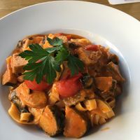 Tagliatelle mit Lachs at Pizzeria Trattoria Sorrentino in Cologne