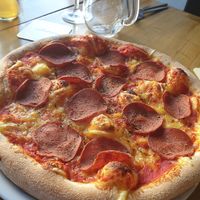 Vegane Salami Pizza at Pizzeria Trattoria Sorrentino in Cologne