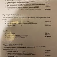 Vegane Karte  at Pizzeria Trattoria Sorrentino in Cologne