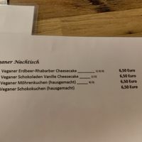 Vegane Karte  at Pizzeria Trattoria Sorrentino in Cologne