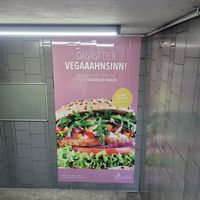 Advertising in the nearby parking garage at Hans im Glück. 1 hour parking for free. at Hans im Glück in Dortmund