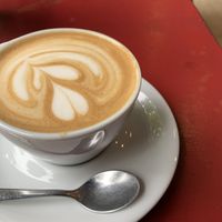 Café con leche  at Eqvilibrivm Cafe in Barcelona