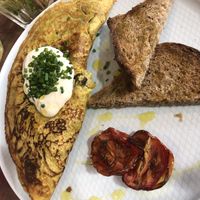 Chickpea Omelette  at Eqvilibrivm Cafe in Barcelona