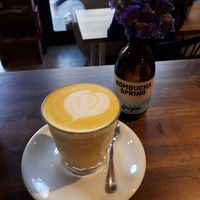 Turmeric latte at Eqvilibrivm Cafe in Barcelona