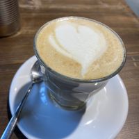 Latte with soy milk at Eqvilibrivm Cafe in Barcelona