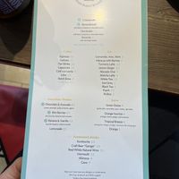 Menu side 2  at Eqvilibrivm Cafe in Barcelona