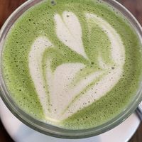 Matcha latte  at Eqvilibrivm Cafe in Barcelona