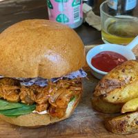 House burger   at Eqvilibrivm Cafe in Barcelona