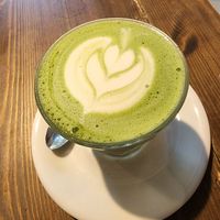 Matcha latte at Eqvilibrivm Cafe in Barcelona