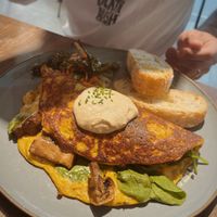 Vegan omelette   at Eqvilibrivm Cafe in Barcelona