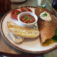 Tofu omelet at Eqvilibrivm Cafe in Barcelona