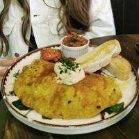 Very big portion, but not for my taste at Eqvilibrivm Cafe in Barcelona