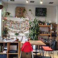 Interior at Eqvilibrivm Cafe in Barcelona