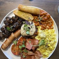 Vegan English breakfast   at Eqvilibrivm Cafe in Barcelona