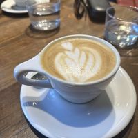 Cafe con leche with oat milk   at Eqvilibrivm Cafe in Barcelona