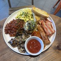 English breakfast also delicious  at Eqvilibrivm Cafe in Barcelona