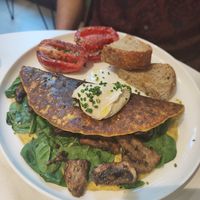 Tofu Omelette at Eqvilibrivm Cafe in Barcelona