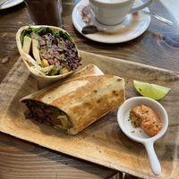 breakfast burritoos  at Eqvilibrivm Cafe in Barcelona