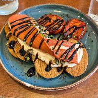 Cream cheese pancaked #Veganuary at Eqvilibrivm Cafe in Barcelona