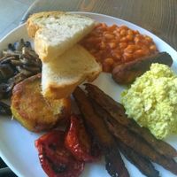 English breakfast, amazing taste and very satisfying at Eqvilibrivm Cafe in Barcelona
