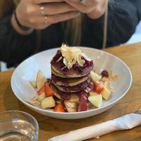 Buckwheat pancakes  at Eqvilibrivm Cafe in Barcelona