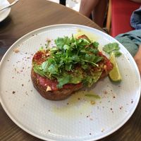 Avocado toast at Eqvilibrivm Cafe in Barcelona