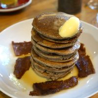 Pancakes at Eqvilibrivm Cafe in Barcelona