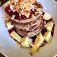 Cooked breakfast & pancakes   at Eqvilibrivm Cafe in Barcelona