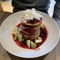 Buckwheat pancakes at Eqvilibrivm Cafe in Barcelona