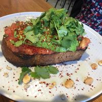 Toast at Eqvilibrivm Cafe in Barcelona