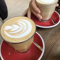 Latte at Eqvilibrivm Cafe in Barcelona