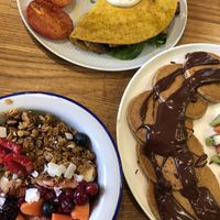 Pancakes at Eqvilibrivm Cafe in Barcelona