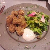 karaage excelent at Mumokuteki Vegan Cafe in Kyoto