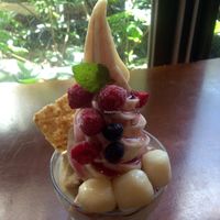 soy parfait  at Mumokuteki Vegan Cafe in Kyoto