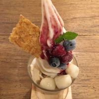 mmm fruit sundae at Mumokuteki Vegan Cafe in Kyoto