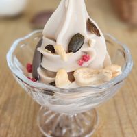 Soy Milk Soft Serve at Mumokuteki Vegan Cafe in Kyoto