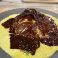 omurice  at Mumokuteki Vegan Cafe in Kyoto
