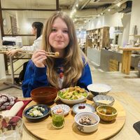   at Mumokuteki Vegan Cafe in Kyoto