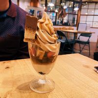 Tiramisu sundae   at Mumokuteki Vegan Cafe in Kyoto