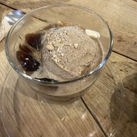 Coffee ice cream & jelly drink    at Mumokuteki Vegan Cafe in Kyoto