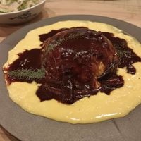 This is not what an omuraisu should be. The fact that no one complains that it's "bland" should have been a clue that it is totally inauthentic. at Mumokuteki Vegan Cafe in Kyoto