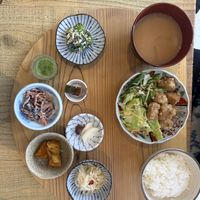 Karage set  at Mumokuteki Vegan Cafe in Kyoto