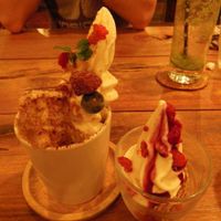 Tiramisu parfait and dessert that comes with the sets - DELICIOUS!  at Mumokuteki Vegan Cafe in Kyoto