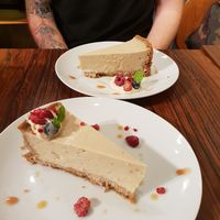 Tofu cheesecake at Mumokuteki Vegan Cafe in Kyoto