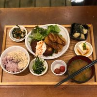 Tofu fillets at Mumokuteki Vegan Cafe in Kyoto