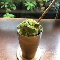 Soya Matcha Shake- SO GOOD! at Mumokuteki Vegan Cafe in Kyoto