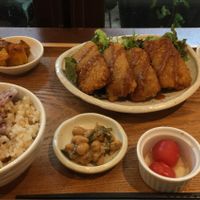 味增素排定食（味增湯含魚湯底） at Mumokuteki Vegan Cafe in Kyoto