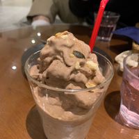 Chocolate milk shake (more like ice cream!) at Mumokuteki Vegan Cafe in Kyoto