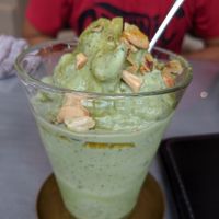 The best Matcha Soy Shake in Kyoto! at Mumokuteki Vegan Cafe in Kyoto